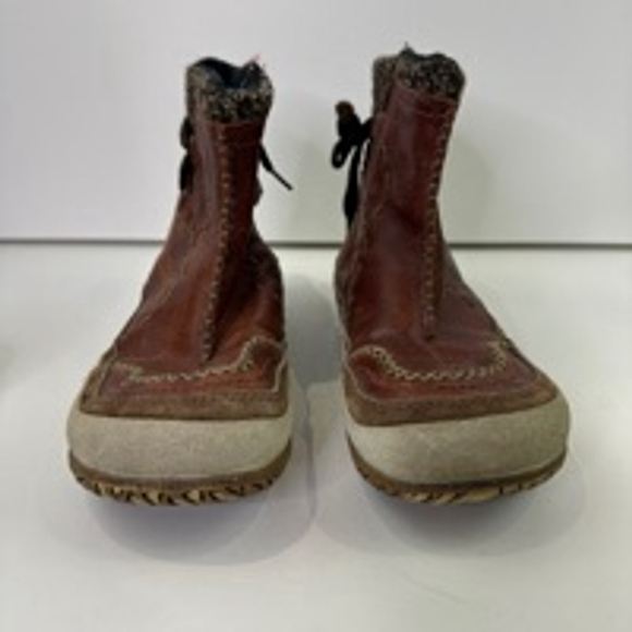 Merrell women's puffin mid chestnut leather winter boots  size 9 - Picture 2 of 12
